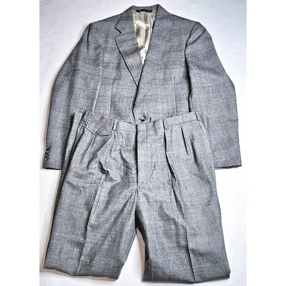 Vtg Austin Reed Of Regent Street Parisian Mens Wool Suit Tailored In U.S.A. Gray - Picture 1 of 16